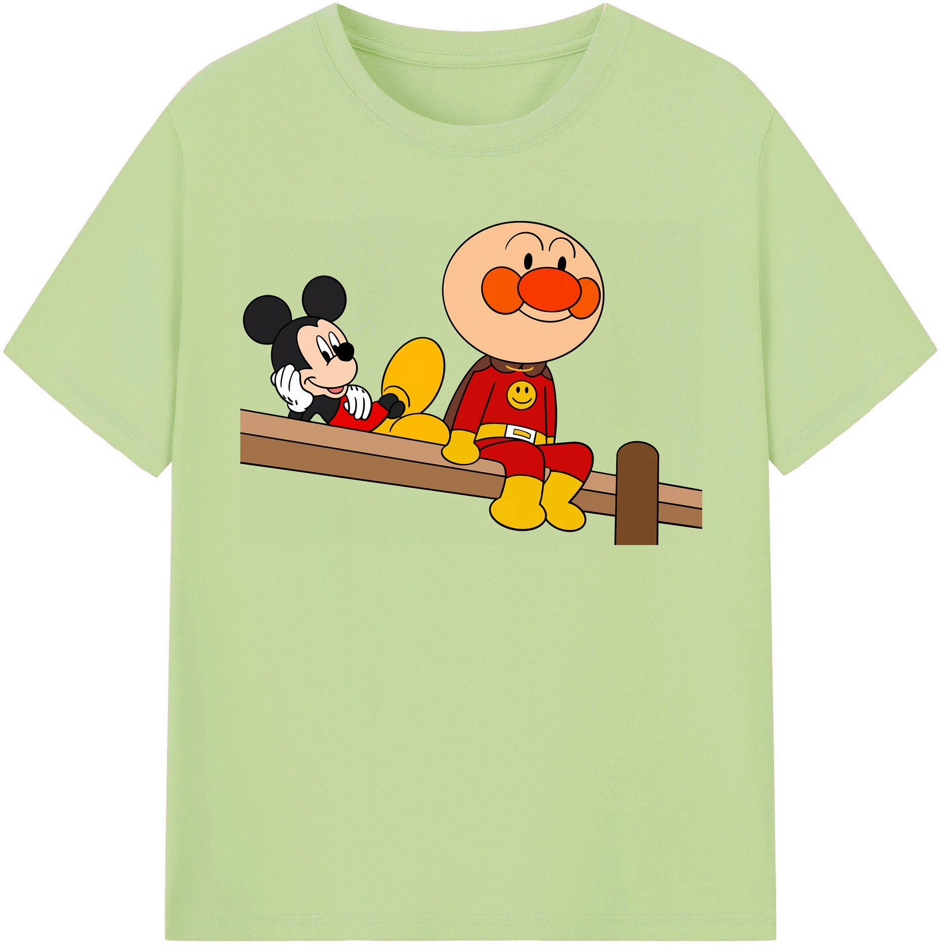（画像用） アンパンマン Anpanman 綿100％半袖Tシャツ（フロントプリント）